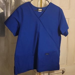 Cherokee Scrub Top, Large Royal Blue, Excellent Condition p.o. Bundle an Save!!